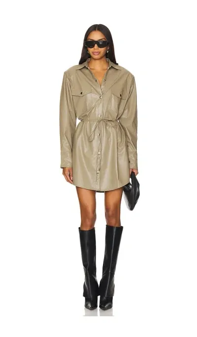 Nookie Off Duty Shirt Dress In Tan