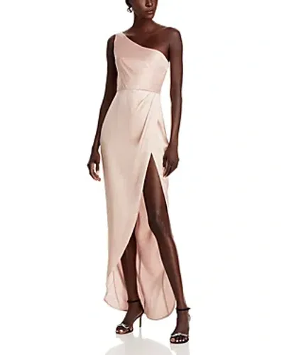 Nookie Virtue One Shoulder Gown In Nude