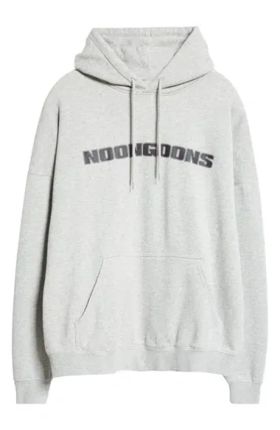 Noon Goons Presence Cotton Fleece Graphic Hoodie In Heather Grey