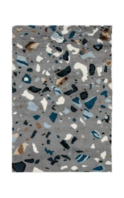 Nordic Knots Archipelago By ; Shaggy Area Rug In Gray; Size 5' X 8' In Grey