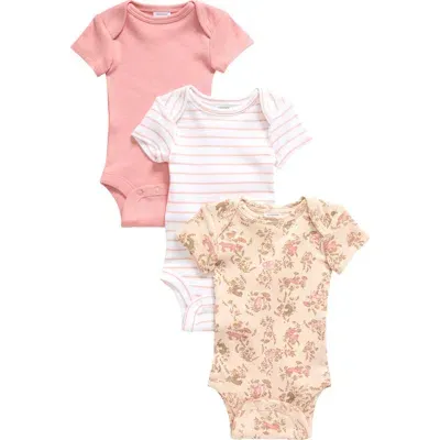 Nordstrom Kids'  Assorted 3-pack Bodysuits In Backyard Friends Pack