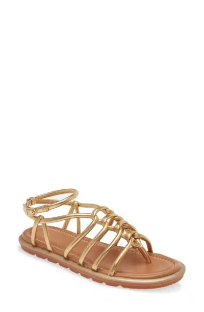 Nordstrom Beatris Ankle Strap Sandal In Gold Metallic