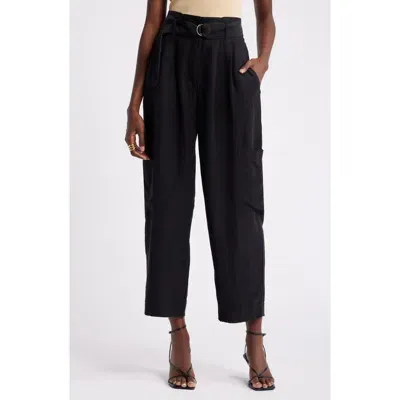 Nordstrom Belted Utility Pants In Black