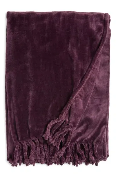 Nordstrom Bliss Throw Blanket In Purple Plum