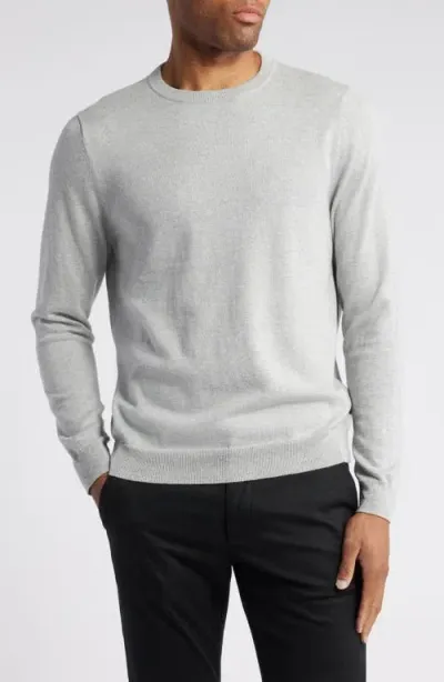 Nordstrom Cotton & Cashmere Crewneck Sweater In Gray