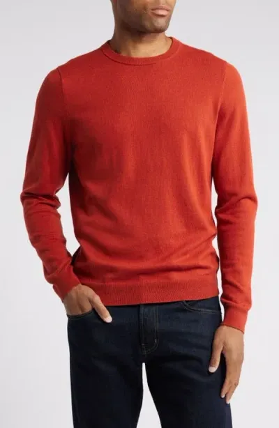 Nordstrom Cotton & Cashmere Crewneck Sweater In Red