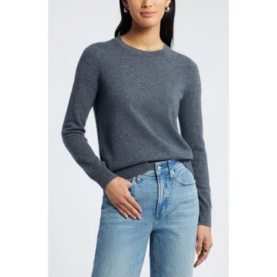 Nordstrom Crewneck Cashmere Sweater In Grey Medium Charcoal Heather