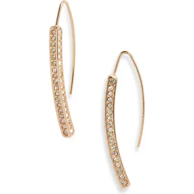 Nordstrom Crystal Curved Bar Linear Drop Earrings In Gold