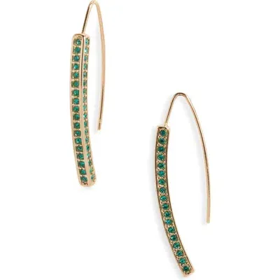 Nordstrom Crystal Curved Bar Linear Drop Earrings In Gold