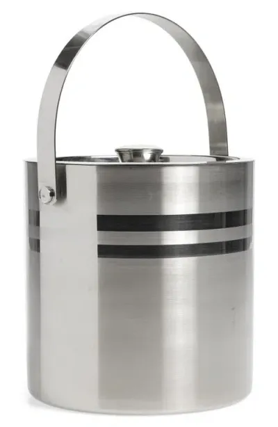 Nordstrom Double Wall Ice Bucket In Brushed Stainless Steel