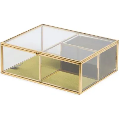 Nordstrom Glass & Velvet Jewelry Box In White