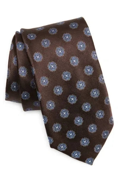 Nordstrom Granada Neat Silk Tie In Brown