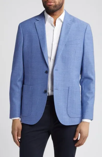 Nordstrom Herringbone Stretch Wool Sport Coat In Blue Herringbone