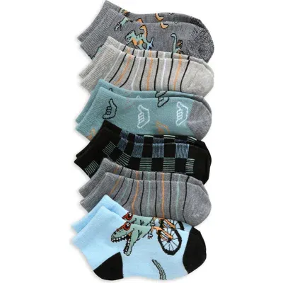 Nordstrom Kids' Assorted 3-pack Crew Socks In Dino Camo- Multi Crew Pack