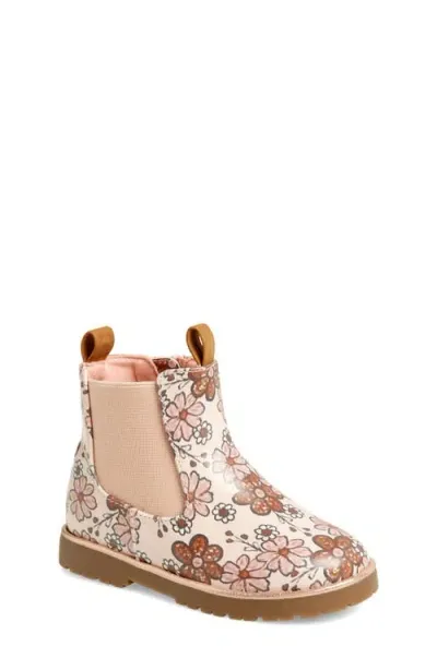 Nordstrom Kids' Jaymes Chelsea Boot In Pink Lotus Multi Floral