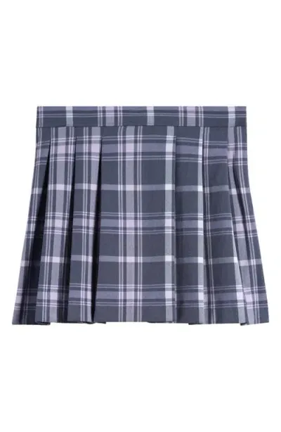 Nordstrom Kids' Pleated Plaid Skort In Grey Folkstone Mindy Plaid