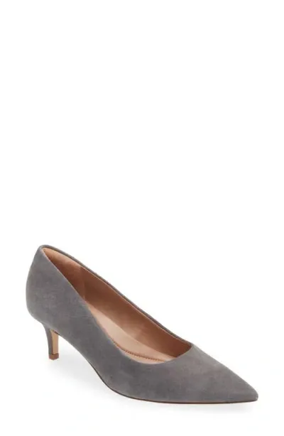 Nordstrom Kiplyn Pointed Toe Pump In Grey Charcoal