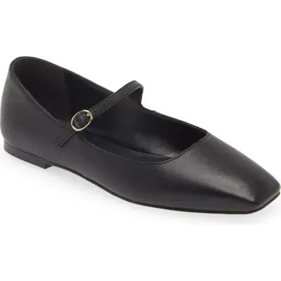 Nordstrom Mary Jane Flat In Black