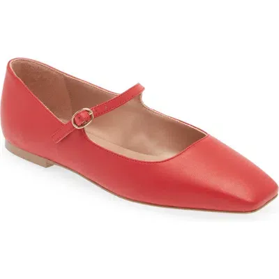 Nordstrom Mary Jane Flat In Red