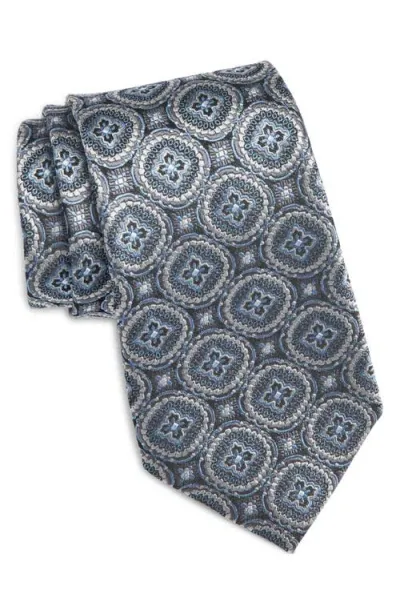 Nordstrom Medallion Silk Tie In Gray