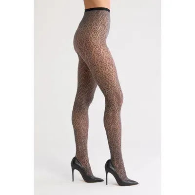 Nordstrom Metallic Tights In Grey