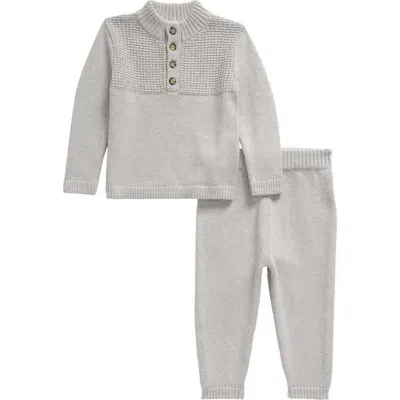 Nordstrom Babies'  Mock Neck Sweater & Pants Set In Grey Light Heather