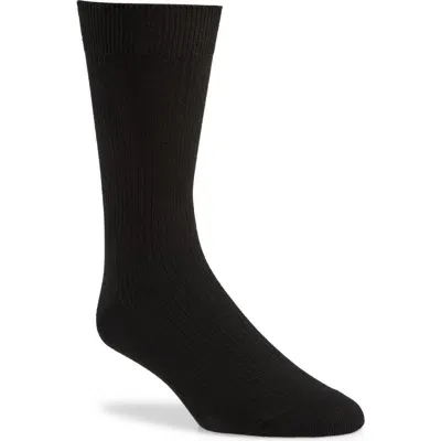 Nordstrom Modern Rib Crew Socks In Black