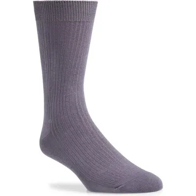 Nordstrom Modern Rib Crew Socks In Grey Folkstone