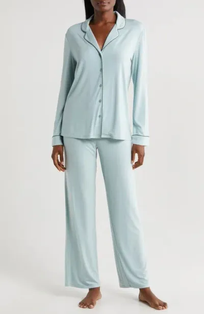 Nordstrom Moonlight Eco Knit Pajamas In Teal Mist