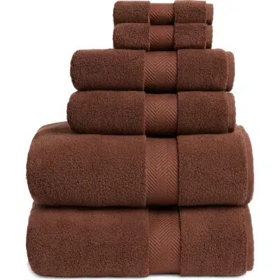 Nordstrom Organic Hydrocotton 6-piece Towel Set $144 Value In Brown Bitter