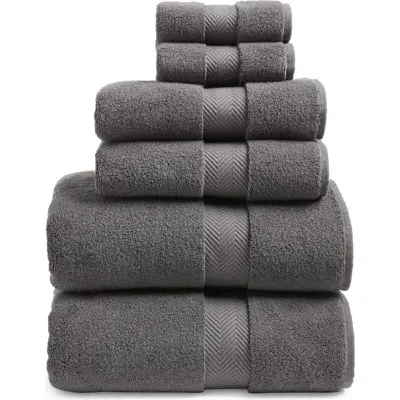 Nordstrom Organic Hydrocotton 6-piece Towel Set $144 Value In Grey Onyx