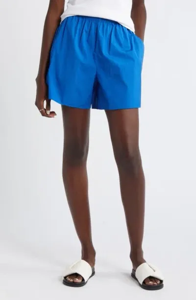 Nordstrom Pull-on Poplin Shorts In Blue Marmara