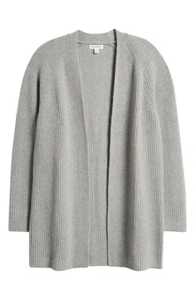 Nordstrom Rib Long Cardigan In Grey Medium Heather