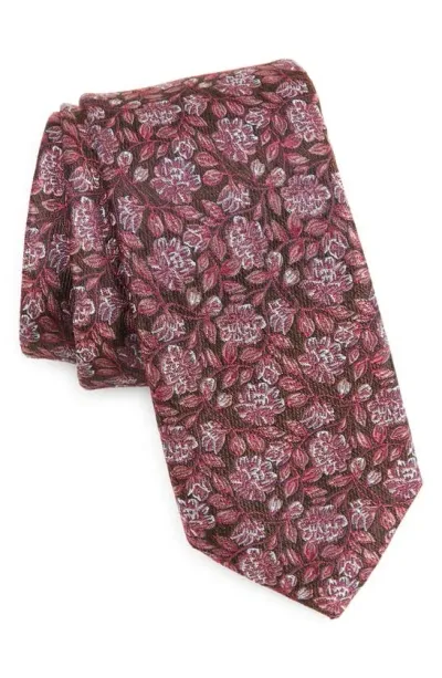 Nordstrom Sarick Floral Jacquard Silk Tie In Rose