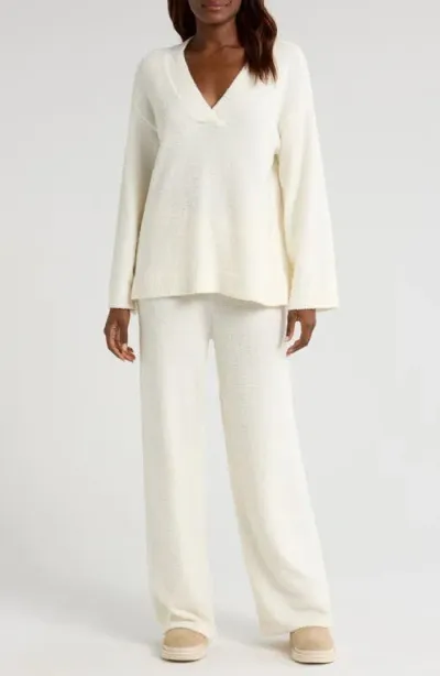 Nordstrom So Soft Sweater & Lounge Pants Set In Ivory Egret