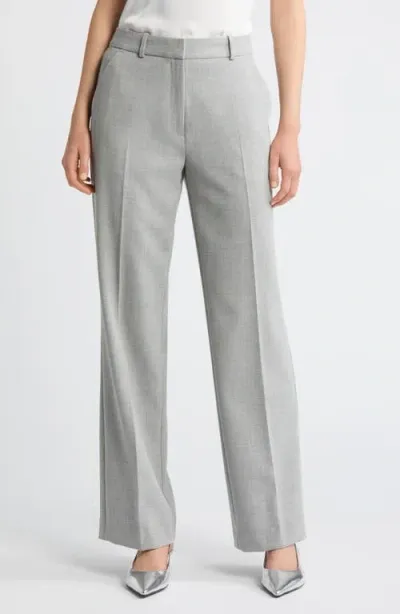 Nordstrom Straight Leg Pants In Grey Heather