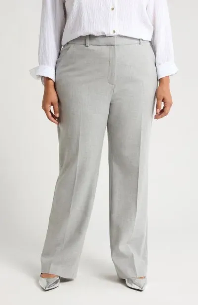 Nordstrom Straight Leg Pants In Grey Heather