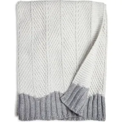 Nordstrom Sweater Knit Throw Blanket In White