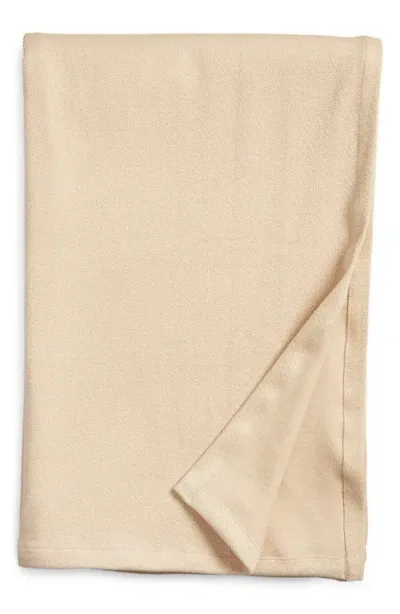 Nordstrom Textured Organic Cotton Blanket In Beige Semolina