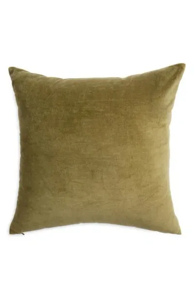 Nordstrom Velvet Accent Pillow In Olive Sphagnum