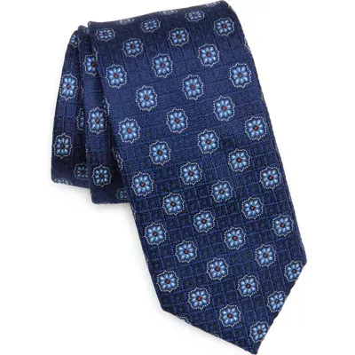 Nordstrom Weston Medallion Silk Jacquard Tie In Navy