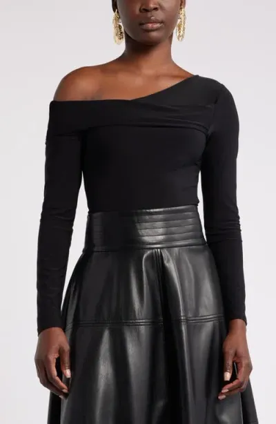 Nordstrom X Harlem's Fashion Row Megan Renee Off The Shoulder Bodysuit In Black