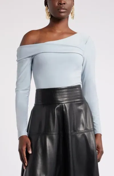 Nordstrom X Harlem's Fashion Row Megan Renee Off The Shoulder Bodysuit In Blue Fog