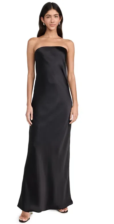 Norma Kamali Bias Strapless Gown Black