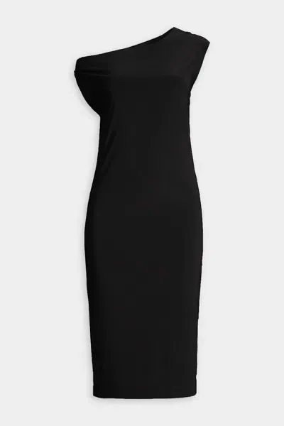 Norma Kamali Drop Shoulder Dress In Black