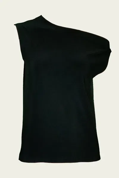 Norma Kamali Drop Shoulder Top In Black