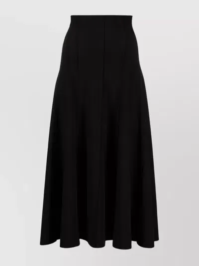 Norma Kamali Grace High-rise Jersey Midi Skirt In Black