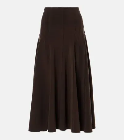 Norma Kamali Grace Maxi Skirt In Brown