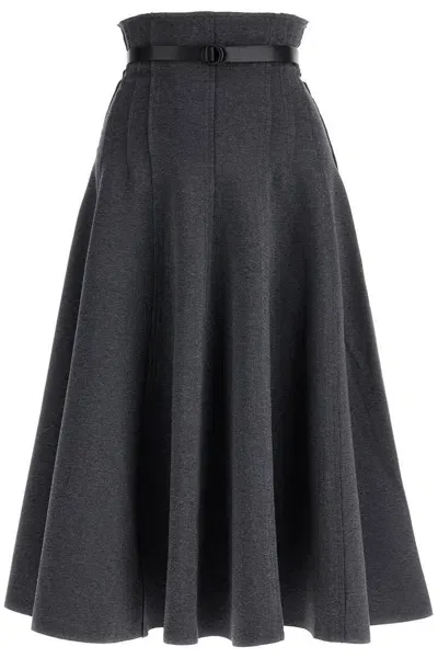 Norma Kamali Grace Skirt In Grey