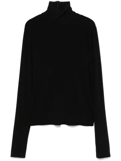 Norma Kamali High-neck Top In Black  